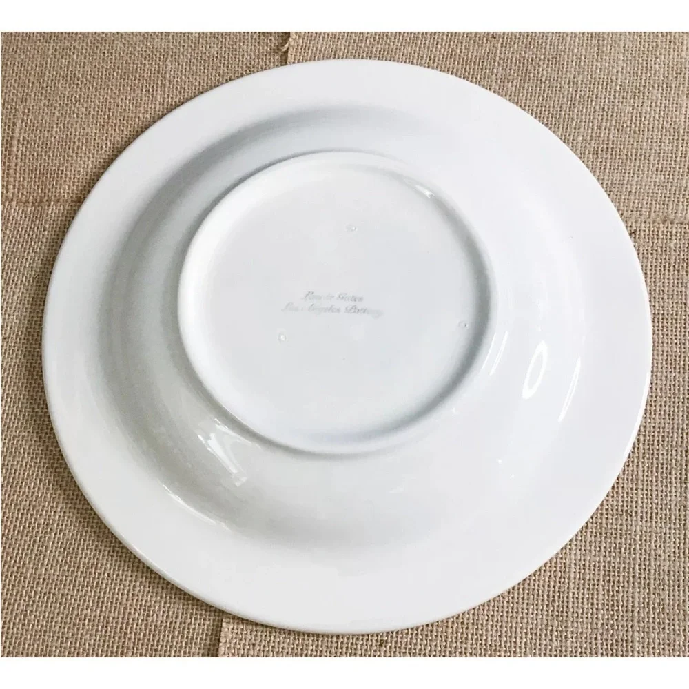 Los Angeles Pottery Laurie Gates Rose Deep Dish Plate Set Cottage Core Vintage